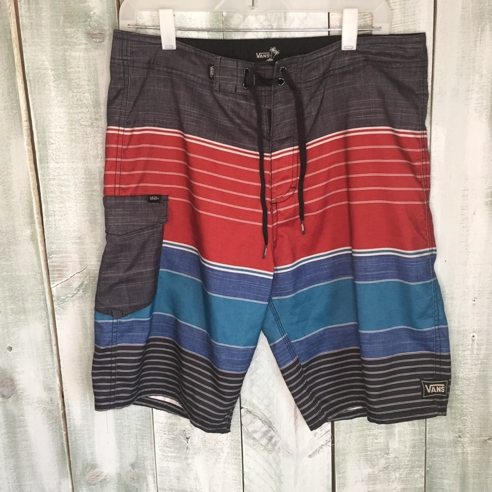 VANS SIZE 32 Multicolor BOARD SHORTS Swim Trunks The Era Classic Sumner Outdoor